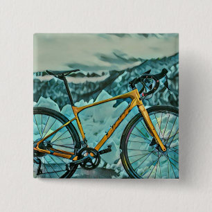 Biking Lover Gift Vierkante Button 5,1 Cm
