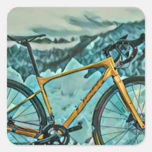 Biking Lover Gift Vierkante Sticker