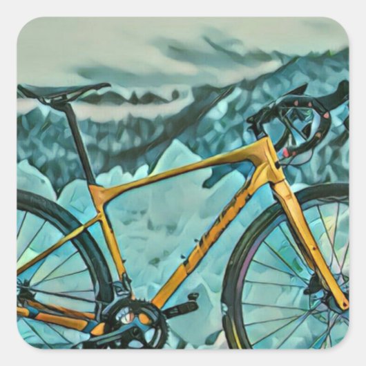 Biking Lover Gift Vierkante Sticker (Voorkant)