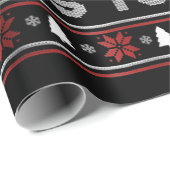 Biking Oh What Fun Bike Ugly KerstSweater Cadeaupapier (Rol Hoek)