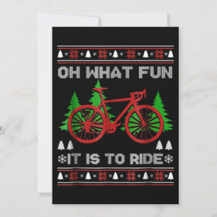 Biking Oh What Fun Bike Ugly KerstSweater Notitiekaartje