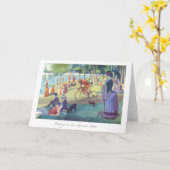 Biking op het wenskaart van La Grande Jatte Kaart (Gele Bloem)