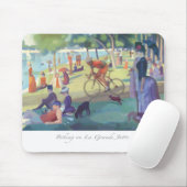 Biking op La Grande Jatte Mousepad Muismat (Met muis)