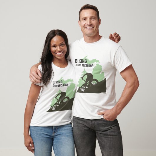Biking over Michigan T-shirt (Unisex)