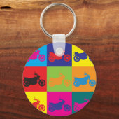 Biking Pop Art Sleutelhanger (Voorkant)