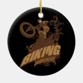 Biking Rocks. Keramisch Ornament (Achterkant)