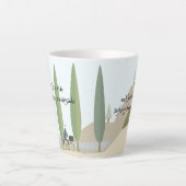 Biking through the countryside poetry mug latte mok (Voorkant)