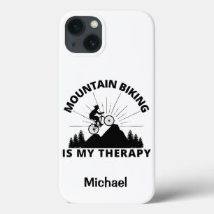 Biking van bergen is mijn therapie Case-Mate iPhone case