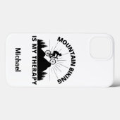 Biking van bergen is mijn therapie Case-Mate iPhone case (Achterkant (horizontaal))