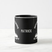 Biking van bergen is mijn therapie mok (Midden)