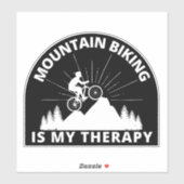 Biking van bergen is mijn therapie sticker (Vel)