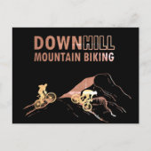 Biking van bergen naar beneden feestdagenkaart (Voorkant)