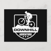 Biking van bergen naar beneden feestdagenkaart (Voorkant)