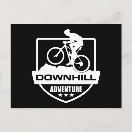 Biking van bergen naar beneden feestdagenkaart (Voorkant)