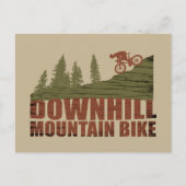 Biking van bergen naar beneden feestdagenkaart (Voorkant)