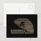 Biking van bergen naar beneden feestdagenkaart (Voorkant / Achterkant)
