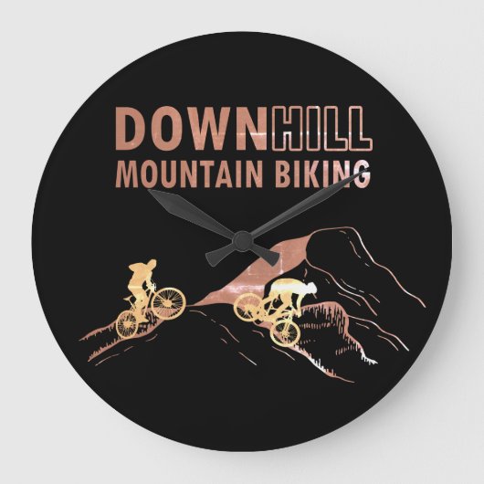 Biking van bergen naar beneden grote klok (Voorkant)