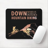 Biking van bergen naar beneden muismat (Met muis)