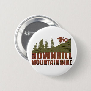 Biking van bergen naar beneden ronde button 5,7 cm