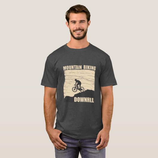 Biking van bergen naar beneden t-shirt (Voorkant volledig)