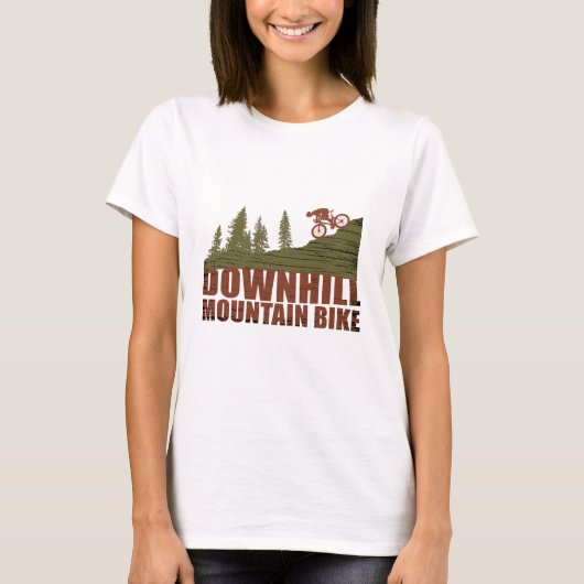 Biking van bergen naar beneden t-shirt (Voorkant)