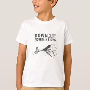 Biking van bergen naar beneden t-shirt