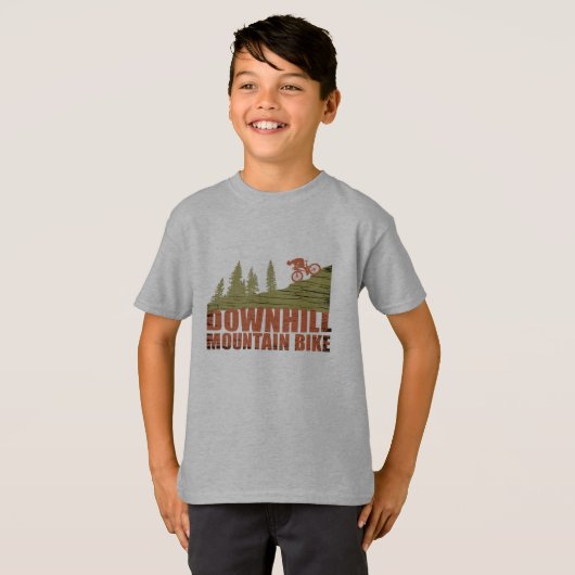 Biking van bergen naar beneden t-shirt (Voorkant volledig)