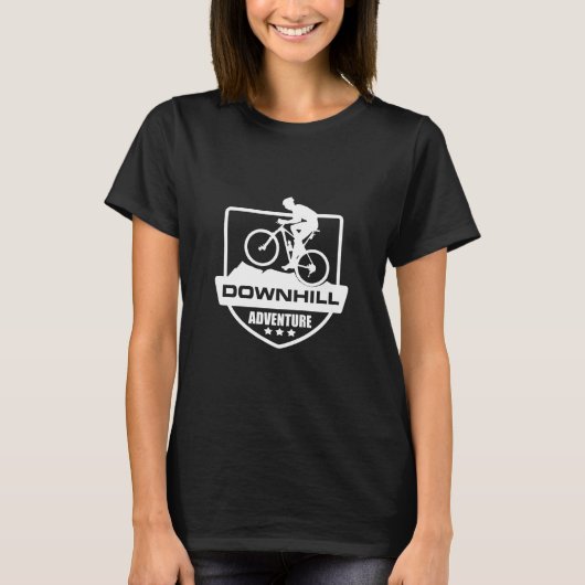 Biking van bergen naar beneden t-shirt (Voorkant)