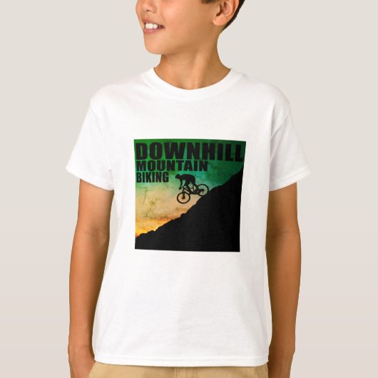 Biking van bergen naar beneden t-shirt (Voorkant)