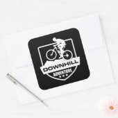 Biking van bergen naar beneden vierkante sticker (Envelop)