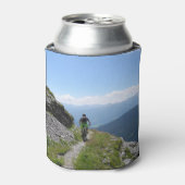 Biking van bergen op het platteland blikjeskoeler (Blikje Voorkant)