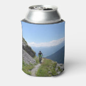 Biking van bergen op het platteland blikjeskoeler (Blikje Achterkant)