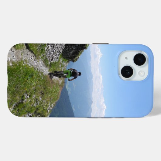 Biking van bergen op het platteland Case-Mate iPhone case (Achterkant (horizontaal))