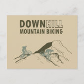 Biking van de bergafwaarts feestdagenkaart (Voorkant)