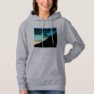 Biking van de bergafwaarts hoodie