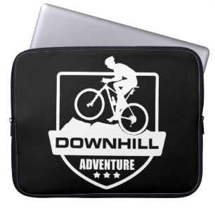 Biking van de bergafwaarts laptop sleeve