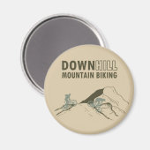 Biking van de bergafwaarts magneet (Voorkant / Achterkant)