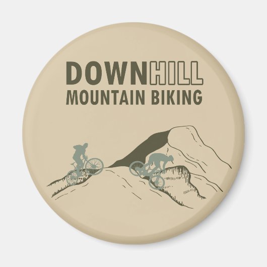 Biking van de bergafwaarts magneet (Voorkant)