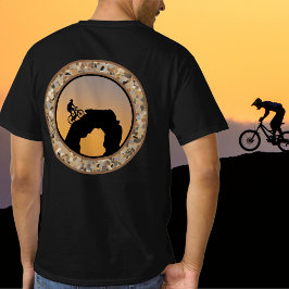 Biking van gebergte rond ontwerp T-shirt