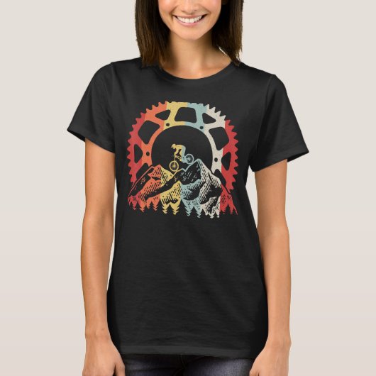 Biking van mountainbiken - MTB - fietsenband T-shirt (Voorkant)