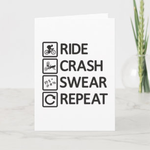 Biking van mountainbiker Herhaling van MTB-cadeau Kaart