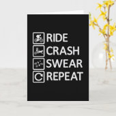 Biking van mountainbikes Herhaal dalende MTB Gift  Kaart (Gele Bloem)