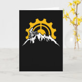 Biking van MTB Bicycle Downhill Cyclist Cyclist Kaart (Gele Bloem)