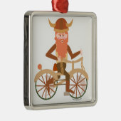 Biking Viking Metalen Ornament (Rechts)