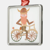 Biking Viking Metalen Ornament (Links)