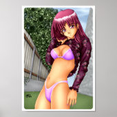 Bikini Anime Girl Poster (Voorkant)