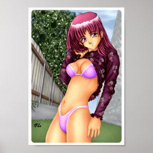 Bikini Anime Girl Poster
