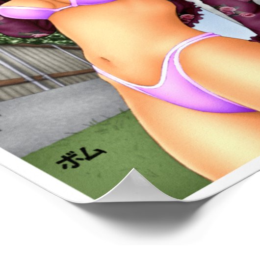 Bikini Anime Girl Poster (Hoek)