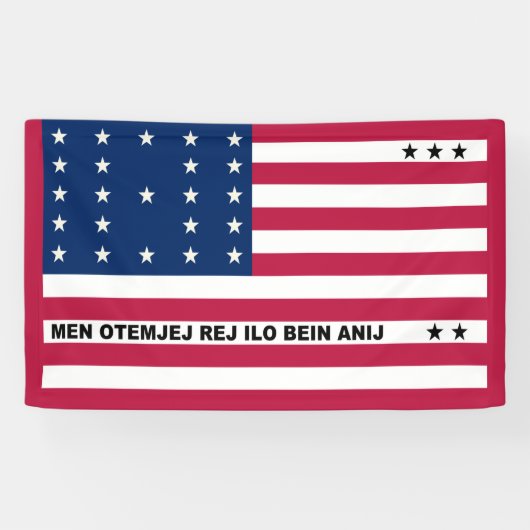 Bikini Atoll flag Banner (Horizontaal)