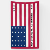 Bikini Atoll flag Banner (Verticaal)